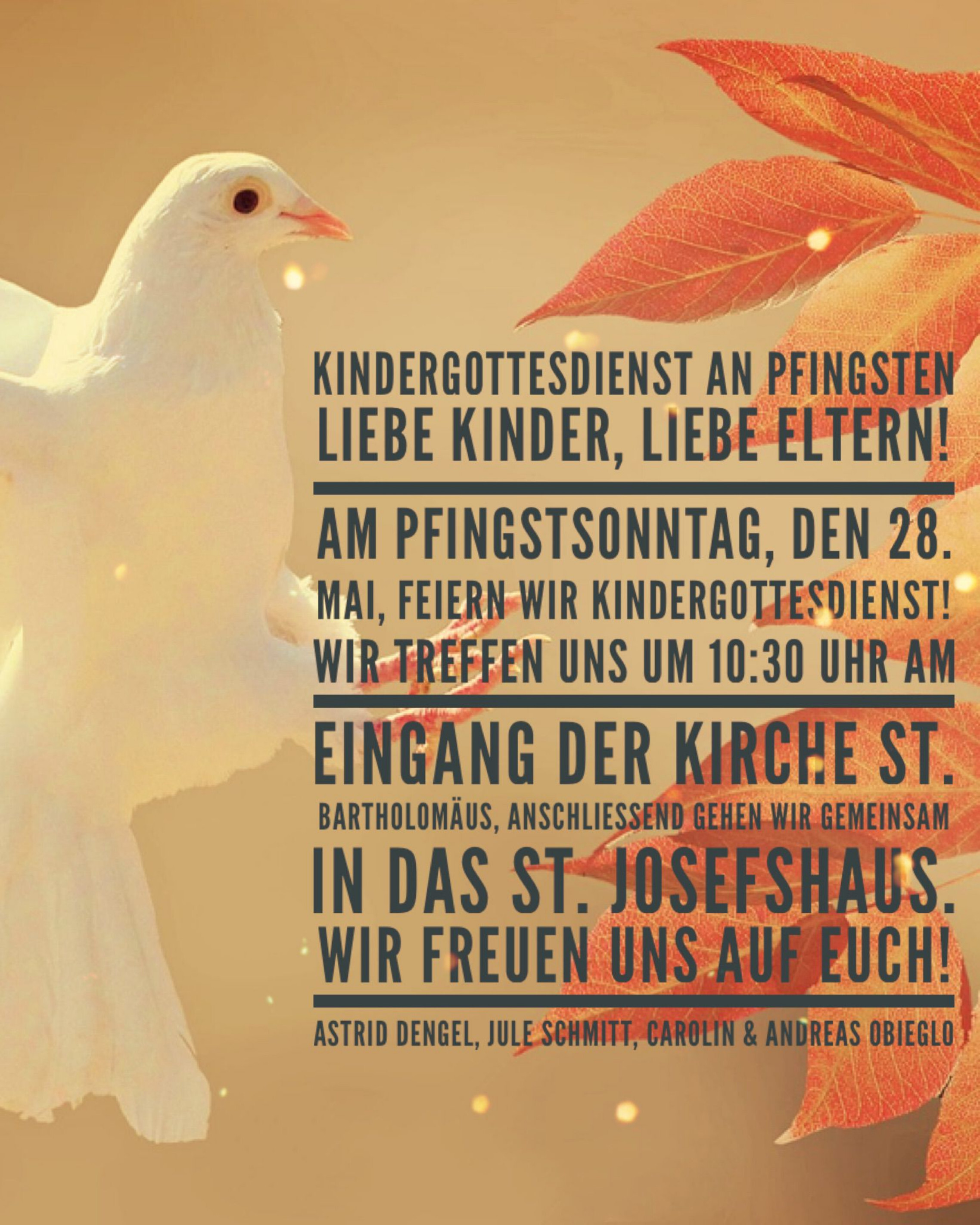 Plakat Kinderkirche Pfingsten 2023